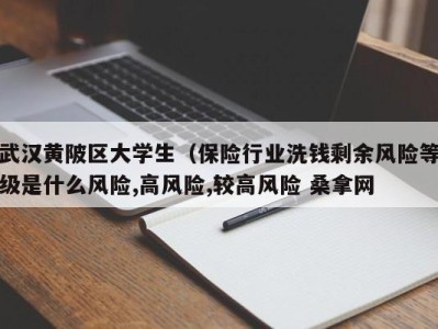 哈尔滨武汉黄陂区大学生（保险行业洗钱剩余风险等级是什么风险,高风险,较高风险 桑拿网