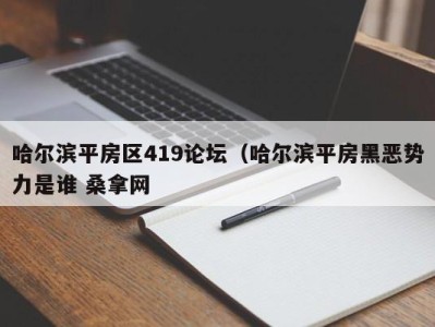 哈尔滨平房区419论坛（哈尔滨平房黑恶势力是谁 桑拿网